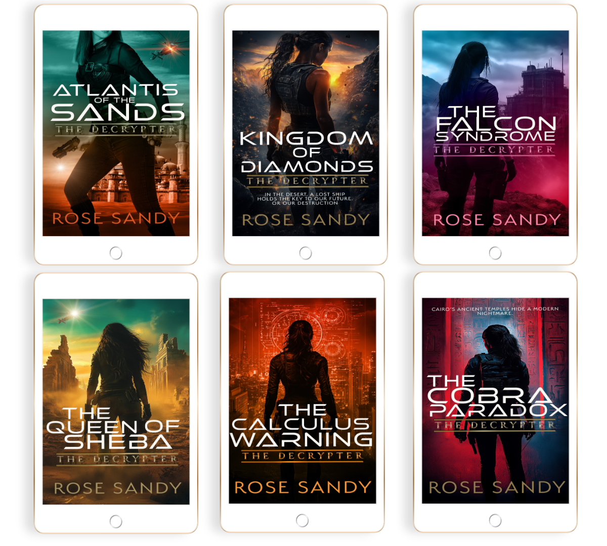 The Decrypter Thriller Series 6 book - Bundle 2: Codes, Conspiracies & Globe-Trotting Adventure by Rose Sandy -(EBOOKS) Books 7-12