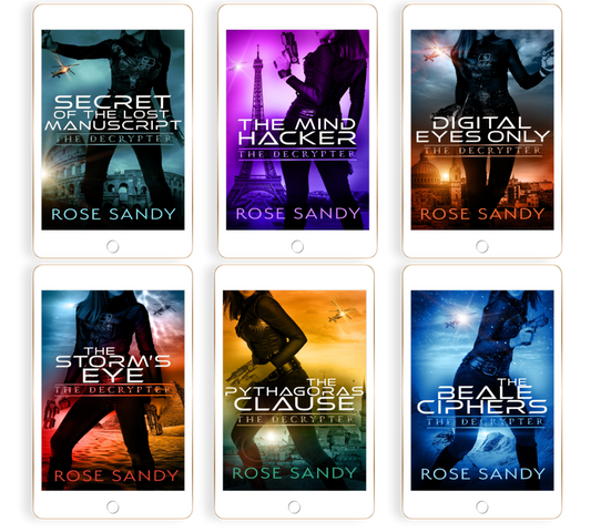 The Decrypter Thriller Series 6 book - Bundle 1: Codes, Conspiracies & Globe-Trotting Adventure by Rose Sandy -(EBOOKS)  Books 1-6