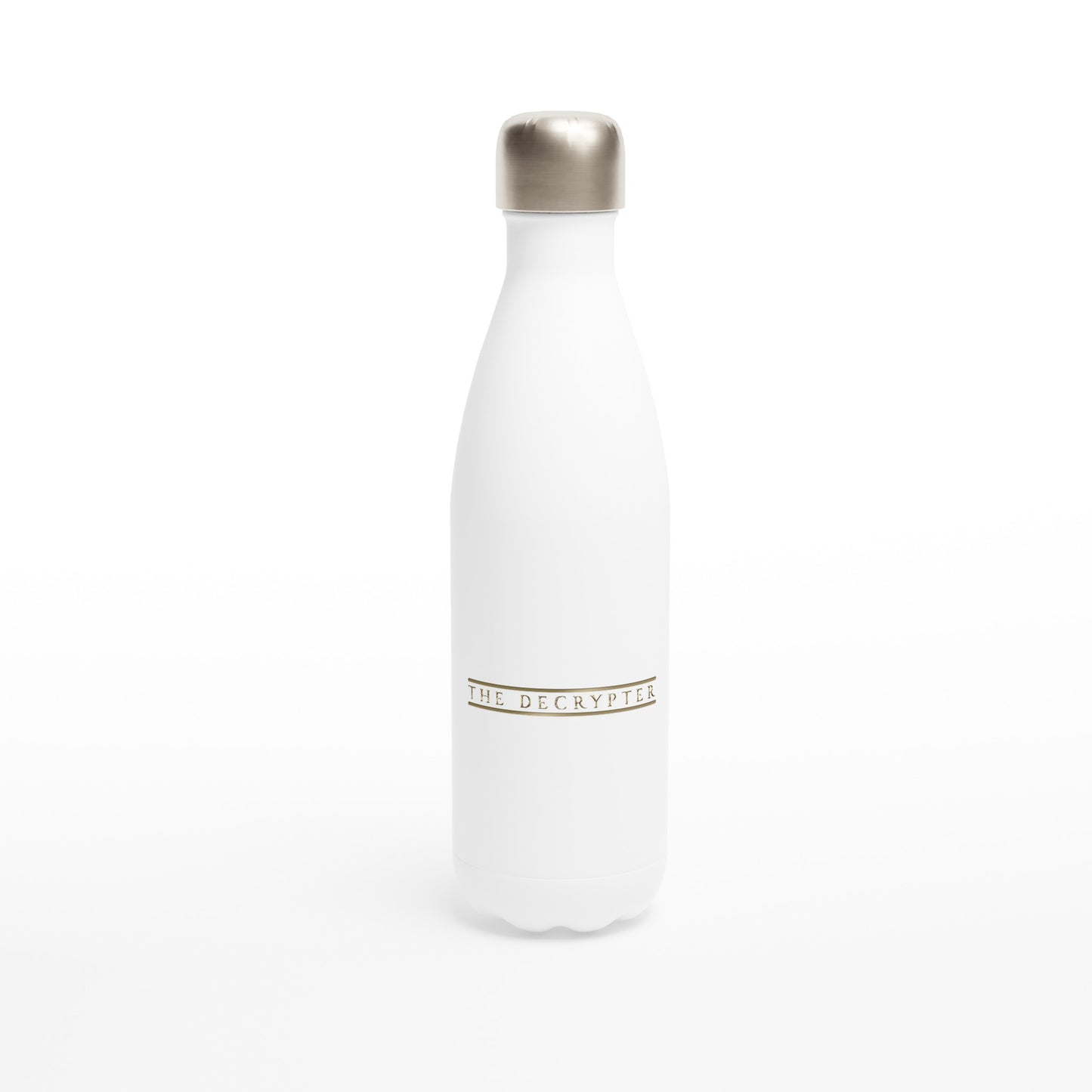 Decrypter White 17oz Stainless Steel Water Bottle