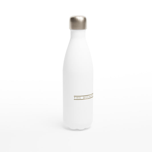 Decrypter White 17oz Stainless Steel Water Bottle